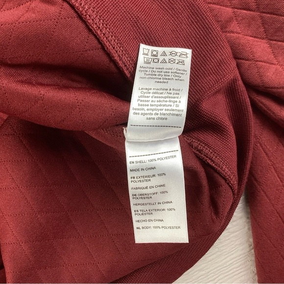 UNTUCKit Men’s Carufe Quarter 1/4 Snap Pullover Burgundy Quilted XX-large NWT - Picture 9 of 9